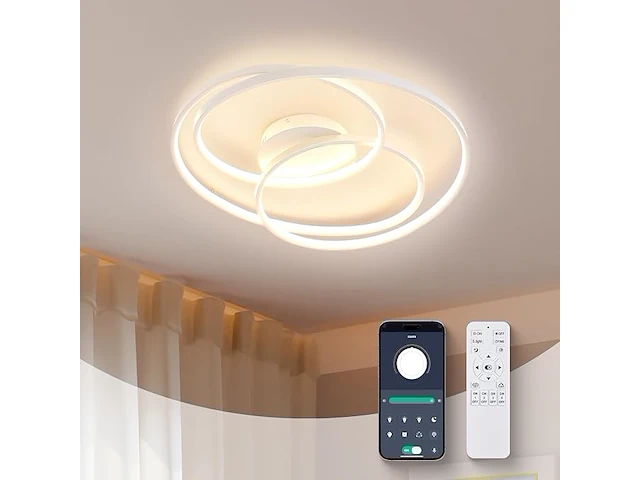 Led plafondlamp wit 55cm - afbeelding 1 van  6