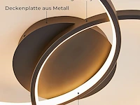 Led plafondlamp zwart 55cm - afbeelding 4 van  5