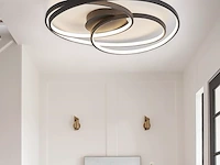 Led plafondlamp zwart 55cm - afbeelding 5 van  5