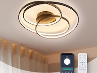 Led plafondlamp zwart 55cm - afbeelding 1 van  5