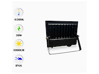 Led schijnwerper 30w mini – 6500k koud wit – ip65 – 2400 lm – smd (x10) - afbeelding 4 van  5