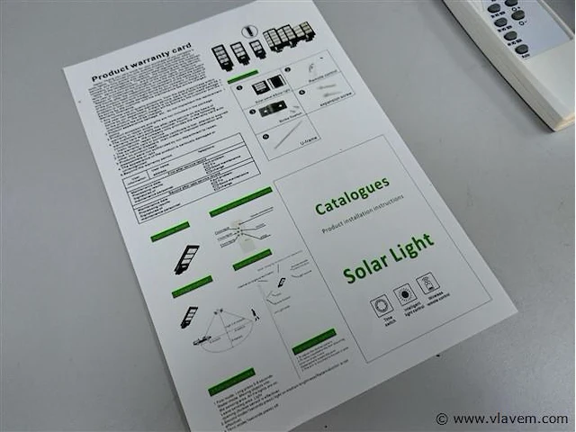 Led solarlamp straatlamp, met 1000 watt lichtopbrengst. nieuw in doos - afbeelding 9 van  15