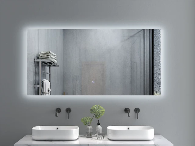 Led spiegel 120x60 cm met anti-condens en dim functie nieuw - afbeelding 2 van  3