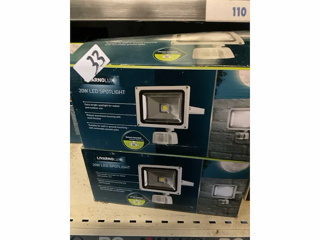 Led spot met censor electronica (2x) - afbeelding 1 van  3