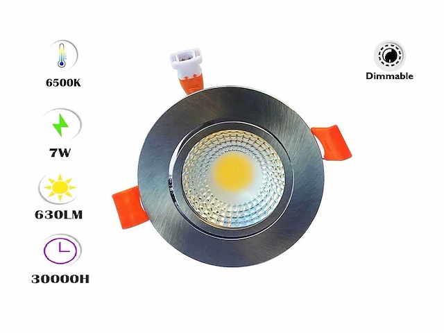 Led spot – zilver – dimbaar (25x) - afbeelding 1 van  6
