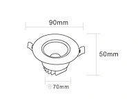 Led spot – zilver – dimbaar (25x) - afbeelding 5 van  6