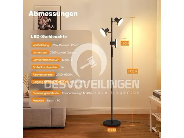Led staande lamp - afbeelding 3 van  4