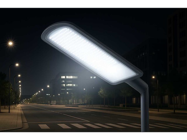 Led straatverlichting 200w – 6500k koud wit – ip65 waterdicht – 20.000 lm (x3) - afbeelding 1 van  6