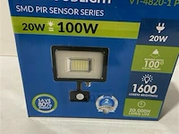 Led straler 20w led 1600lumens met sensor - afbeelding 1 van  3