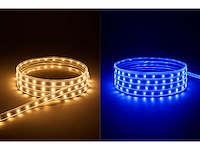 Led strip 25m – 10w/m – blauw & warm wit – ip65 waterdicht – smd 2835 (x2) - afbeelding 1 van  6