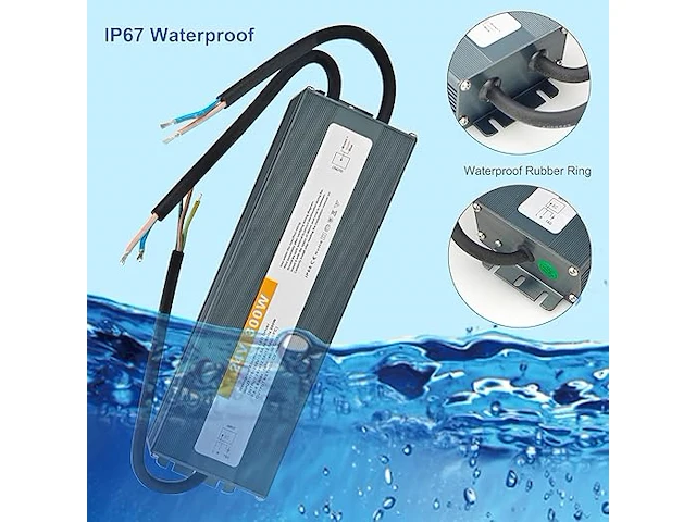 Led transformator 24v 300w ip67 waterdicht - afbeelding 2 van  4