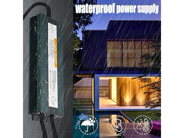 Led transformator 24v 300w ip67 waterdicht - afbeelding 4 van  4