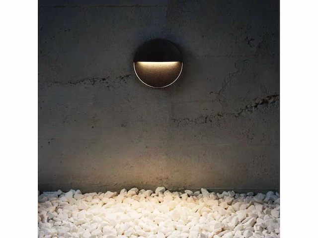 Led trapverlichting inbouw – rond – zwart (10x) - afbeelding 3 van  5