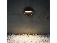 Led trapverlichting inbouw – rond – zwart (10x) - afbeelding 3 van  5