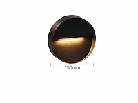 Led trapverlichting inbouw – rond – zwart (10x) - afbeelding 5 van  5