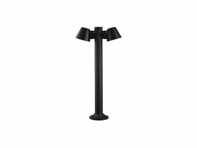 Led tuinlamp – 2 x gu10 roterend – 60 cm – ip54 waterdicht – zwart (sla-34) (x6) - afbeelding 2 van  5