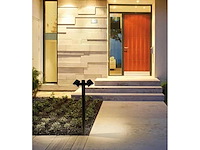 Led tuinlamp – 2 x gu10 roterend – 60 cm – ip54 waterdicht – zwart (sla-34) (x6) - afbeelding 4 van  5