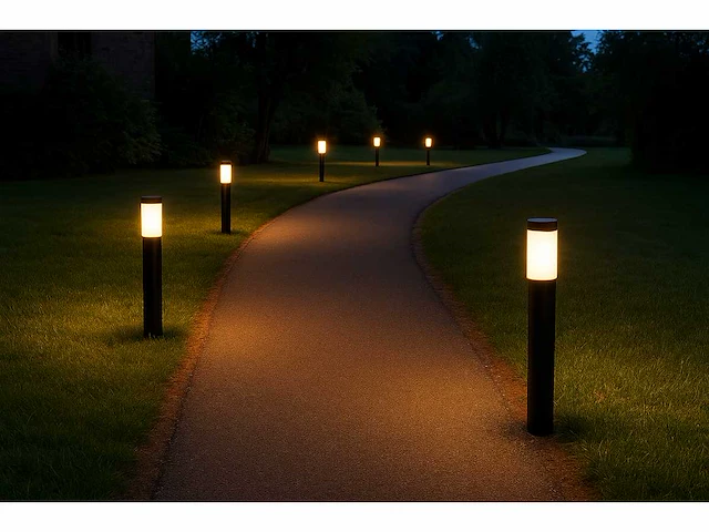 Led tuinlamp – 7w – 700 lumen – 3000k warm wit – 60 cm – zwart – ip65 – sla-16 (x18) - afbeelding 4 van  4