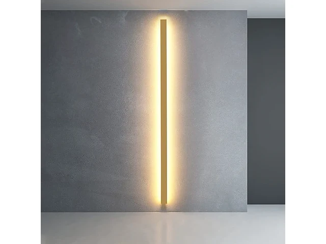 Led wandlamp 100cm goudkleurig - afbeelding 1 van  4