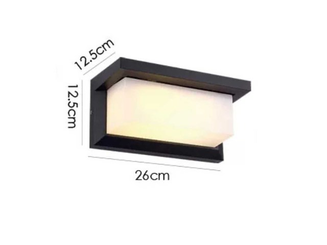 Led wandlamp 12w – 3500k neutraal wit – zwart – ip54 (saw-02) (x10) - afbeelding 4 van  4