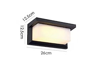 Led wandlamp 12w – 3500k neutraal wit – zwart – ip54 (saw-02) (x6) - afbeelding 4 van  4