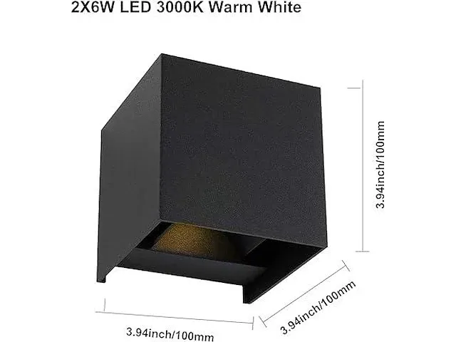 Led wandlamp 2 stuks - afbeelding 2 van  3