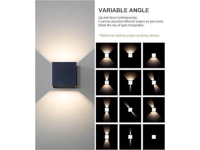 Led wandlamp 2 stuks - afbeelding 3 van  3