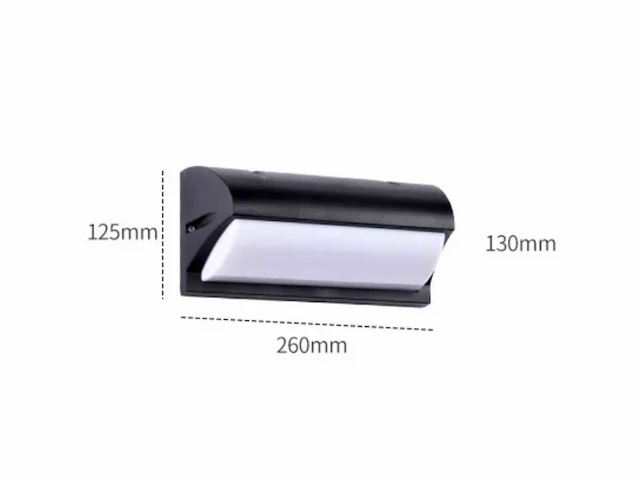 Led wandlamp saw-05 – zwart (10x) - afbeelding 3 van  4