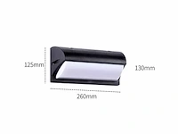 Led wandlamp saw-05 – zwart (10x) - afbeelding 3 van  4