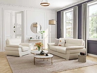 Lederen fauteuil - ivoor - afbeelding 2 van  6