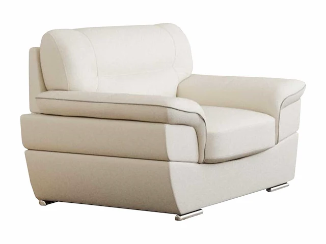 Lederen fauteuil - ivoor - afbeelding 3 van  6