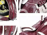 Lederen sporttas rood - afbeelding 4 van  4