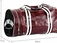 Lederen sporttas rood - afbeelding 1 van  3