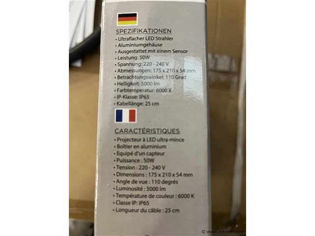 Ledstraler 50w met sensor - afbeelding 5 van  6