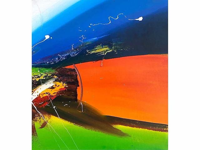 Lee cole - abstracte compositie - acryl op doek - afbeelding 3 van  8