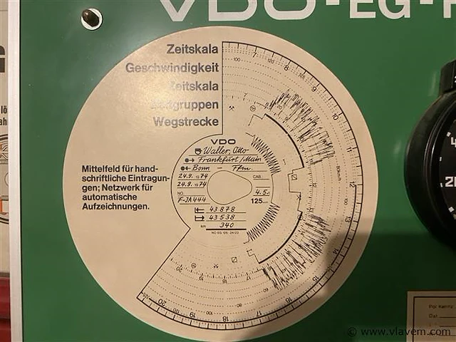 Leermodel vdo analoge tachograaf - afbeelding 4 van  4