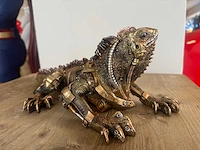 Leguaan steampunk h13cm gold - afbeelding 2 van  3