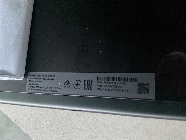 Lenovo tb-x606f tablet - afbeelding 2 van  4