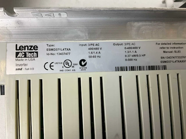 Lenze esmd371l4txa frequentieregelaar (7x) - afbeelding 6 van  10