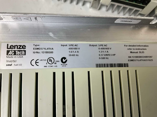 Lenze esmd371l4txa frequentieregelaar (7x) - afbeelding 7 van  10