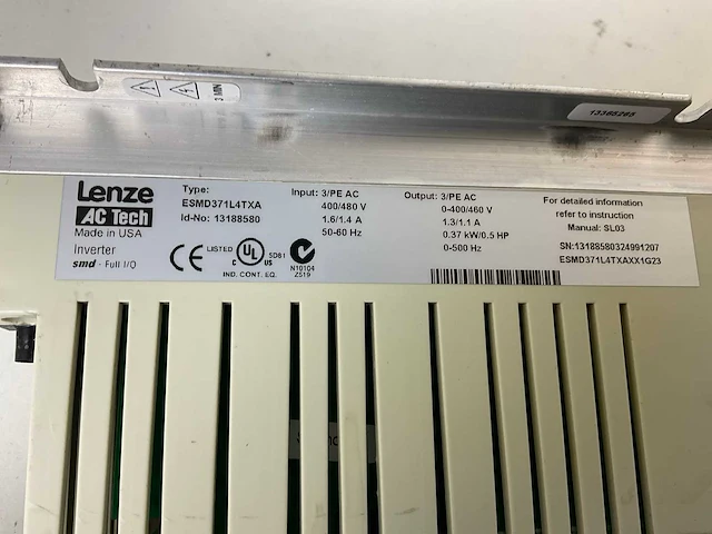 Lenze esmd371l4txa frequentieregelaar (7x) - afbeelding 9 van  10