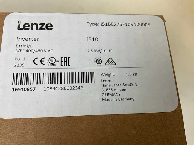 Lenze i510 i51be275f10v10000s frequentieregelaar - afbeelding 9 van  9