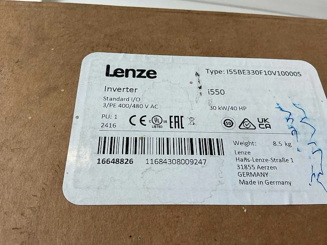 Lenze i550 i55be330f10v10000s frequentieregelaar - afbeelding 9 van  9