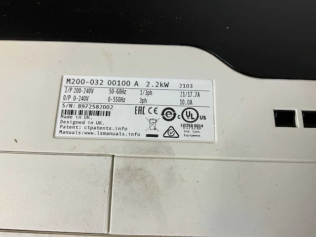 Leroy-somer nidec m200-32 00100 a frequentieregelaar - afbeelding 4 van  5