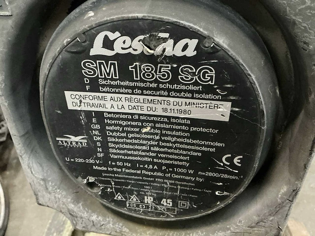 Lescha sm185 sg betonmolen - afbeelding 8 van  8