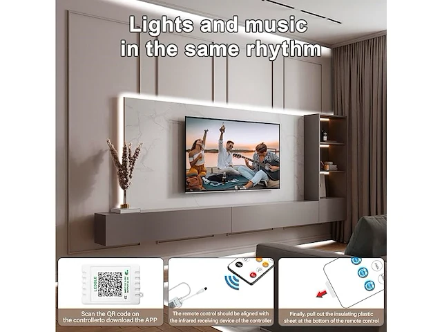 Letianpai cob-ledstripverlichting (30 m) - afbeelding 3 van  6