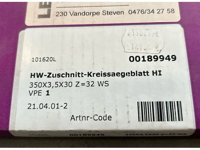Leuco hw diverse zaagbladen (3st) - afbeelding 8 van  8