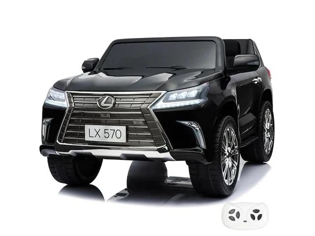 Lexus lx570 elektrisc he kinderauto 12v - 2-zits - 1 tot 5 jaar - rubberen banden - zwart (nieuw) - afbeelding 1 van  7
