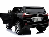 Lexus lx570 elektrisc he kinderauto 12v - 2-zits - 1 tot 5 jaar - rubberen banden - zwart (nieuw) - afbeelding 2 van  7