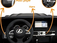 Lexus lx570 elektrisc he kinderauto 12v - 2-zits - 1 tot 5 jaar - rubberen banden - zwart (nieuw) - afbeelding 3 van  7